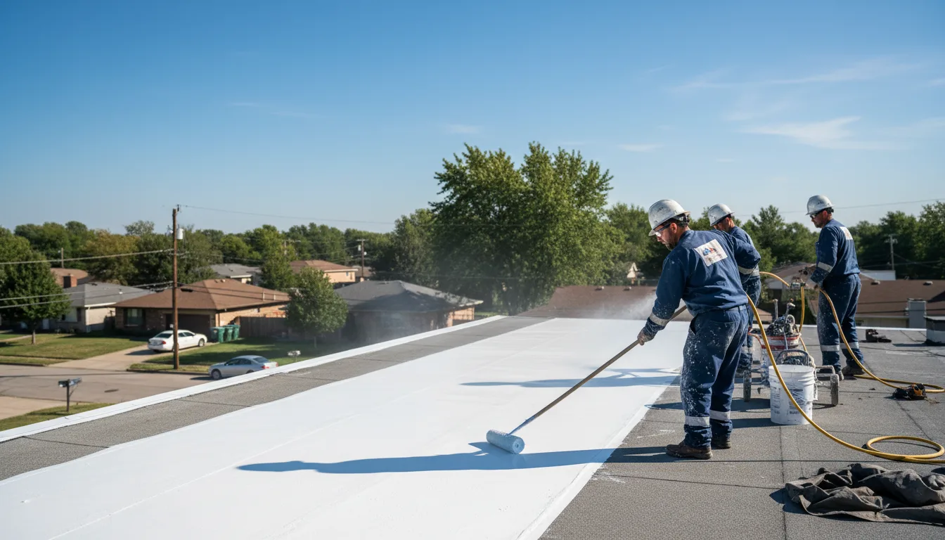 Commercial roof coating in Avinger, TX near me